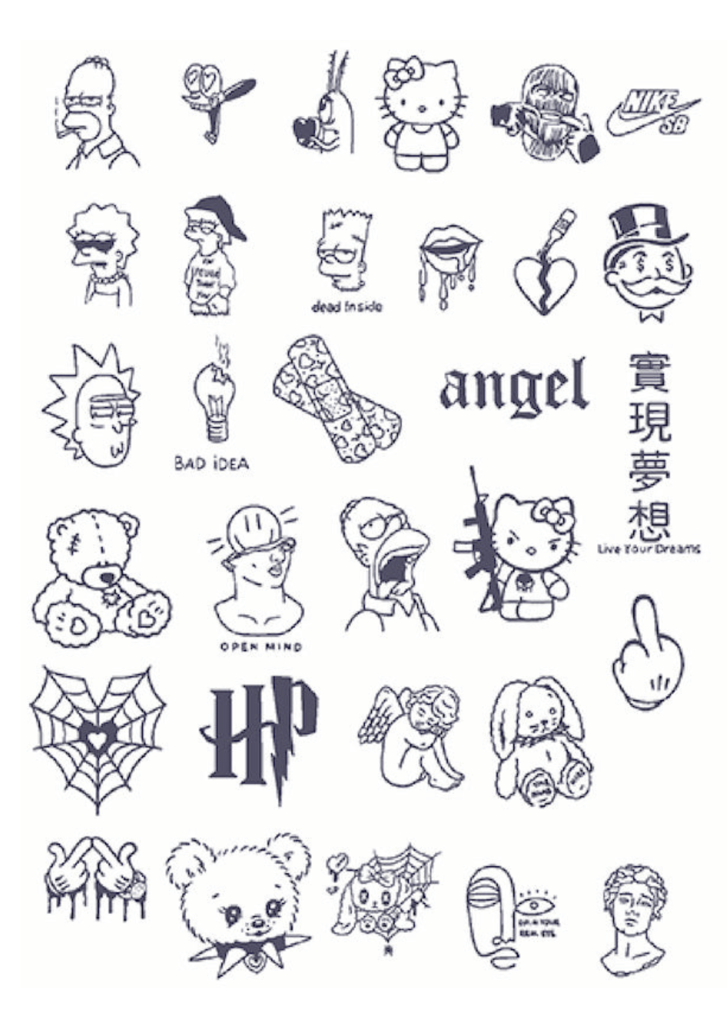 Custom Fake Tattoos - Angel