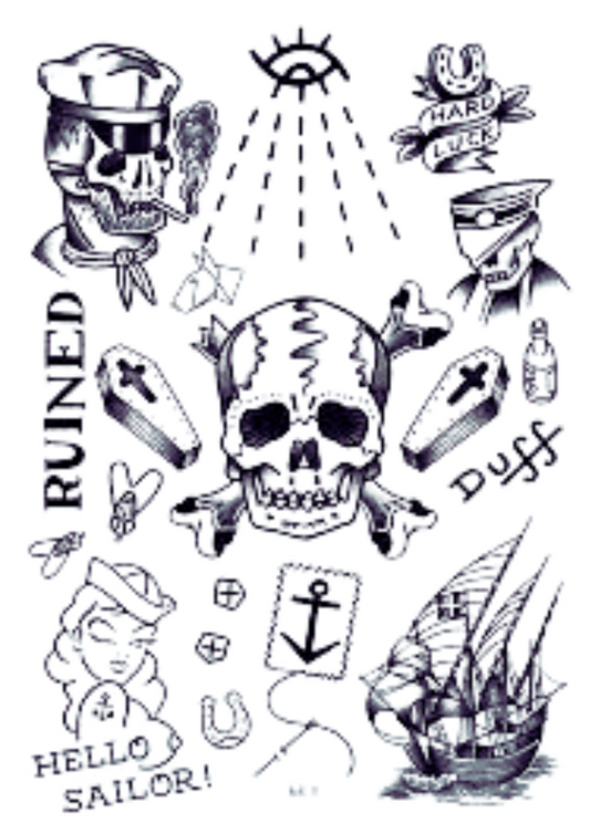 Sailor Tattoo Sheet