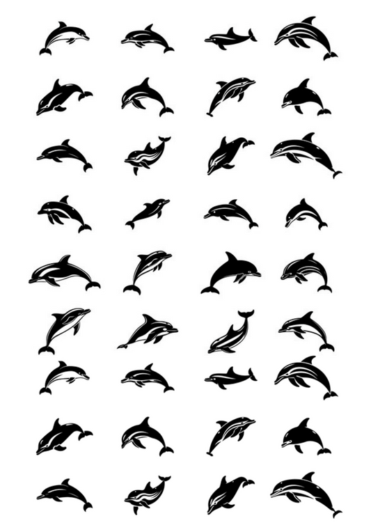 Temporary Tattoos for Kids Online - Dolphins Sheet