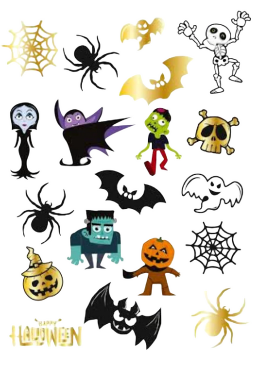 Halloween Sheet of Tattoos