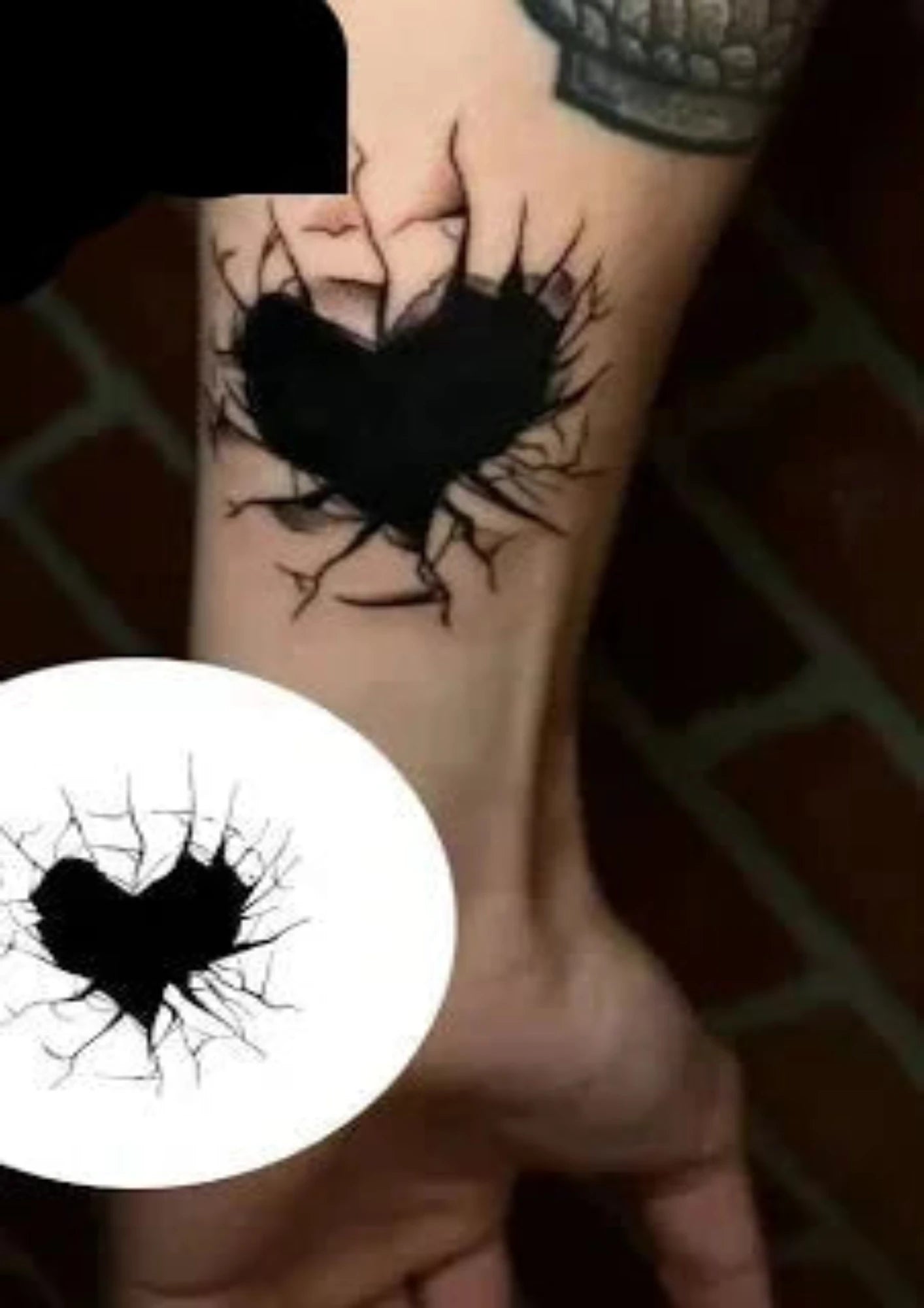 Heart Spider Web Tattoo