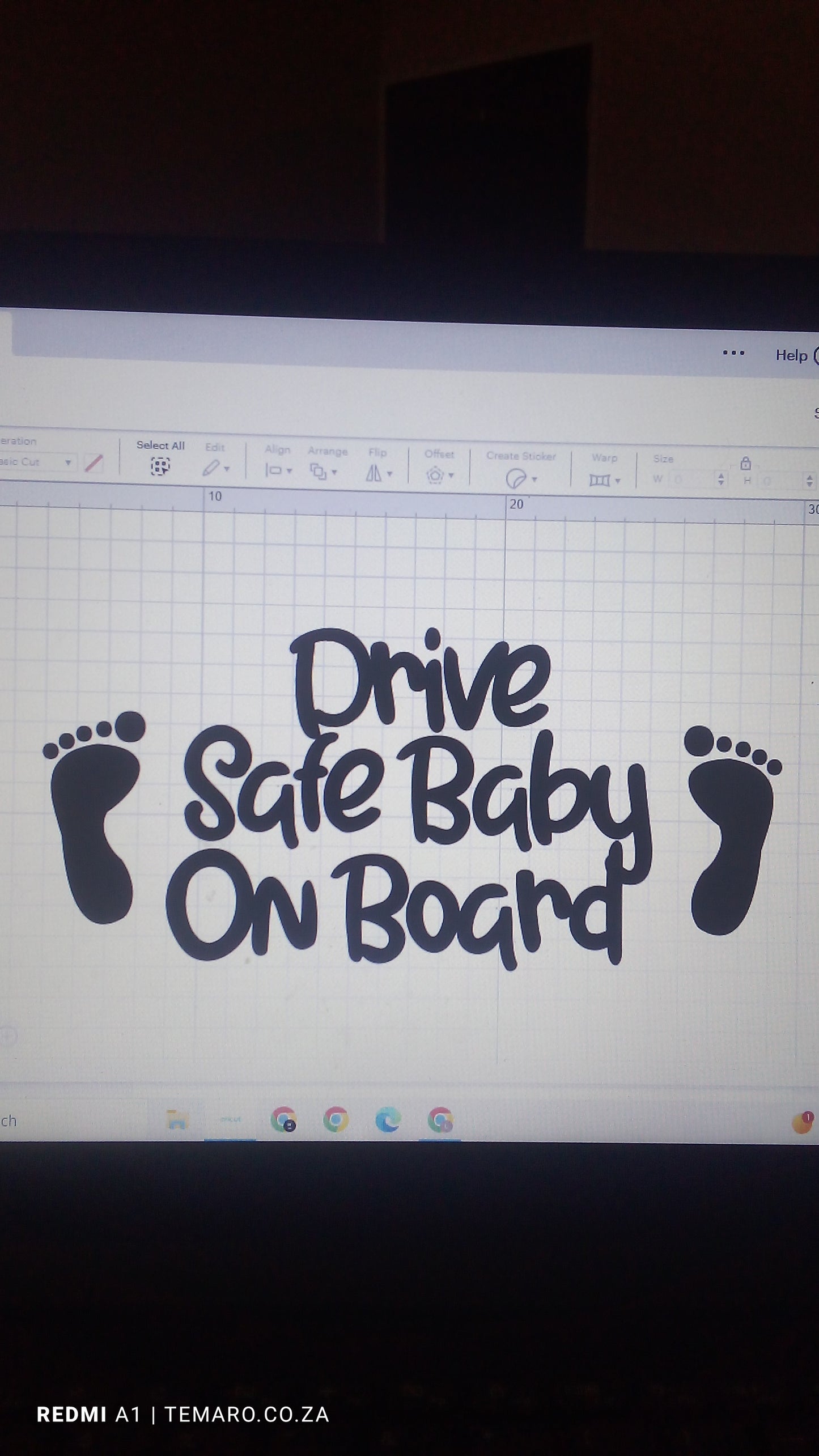 Drive Safe Baby On Board  - Vehicle Decal (24.49X11.43cm)