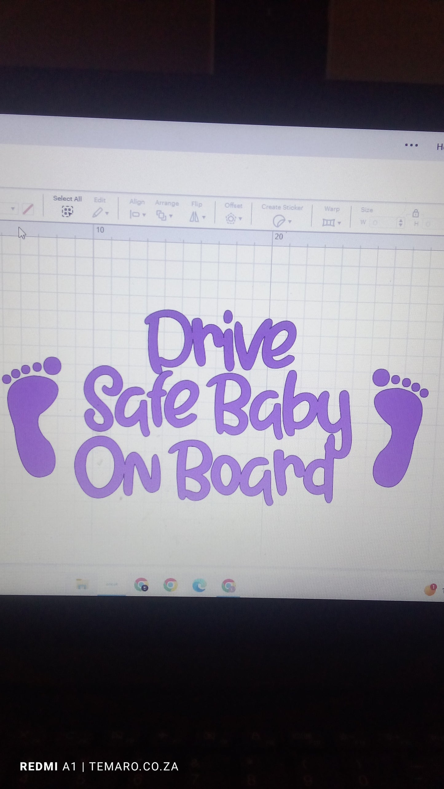 Drive Safe Baby On Board  - Vehicle Decal (24.49X11.43cm)