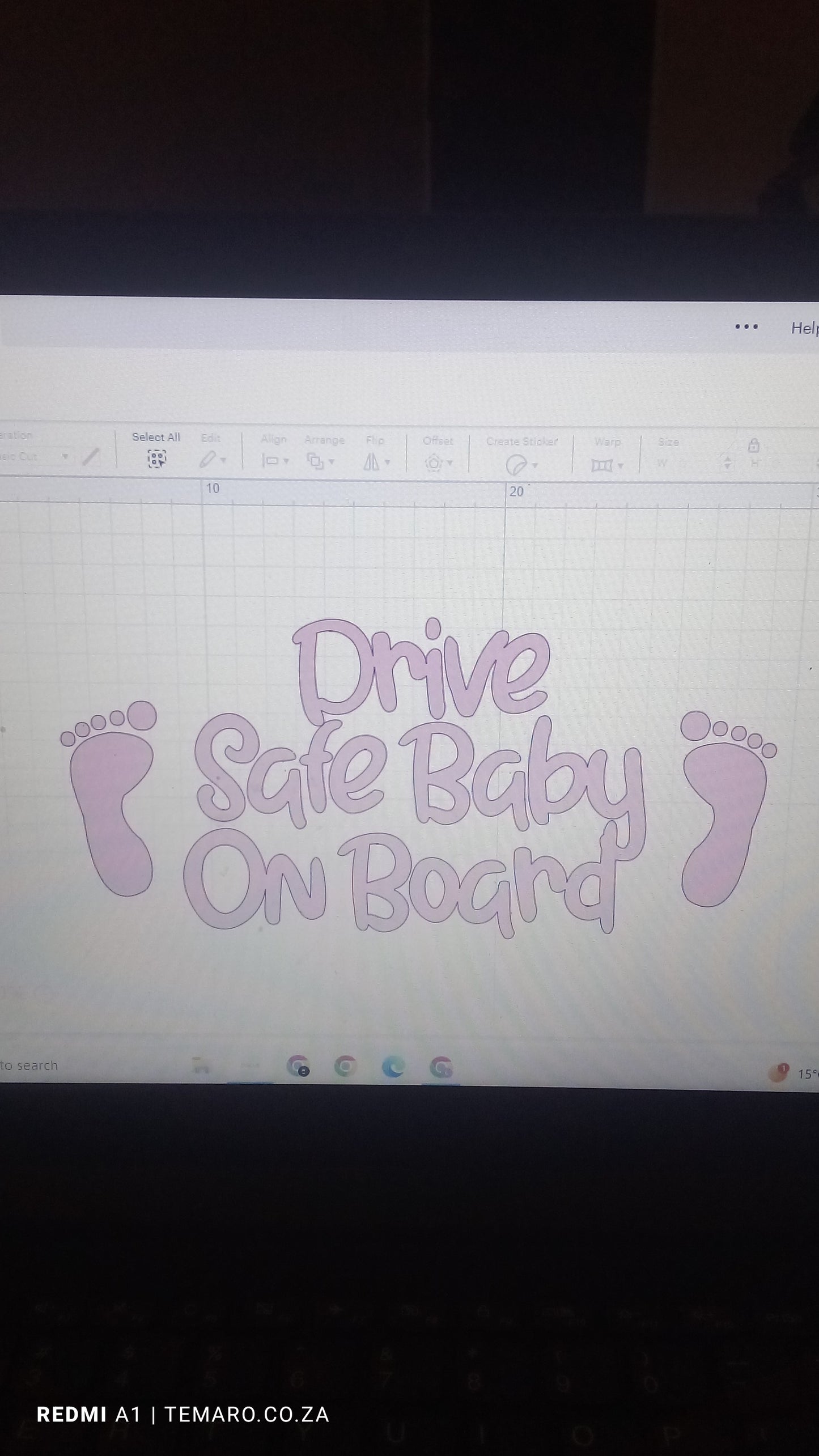 Drive Safe Baby On Board  - Vehicle Decal (24.49X11.43cm)