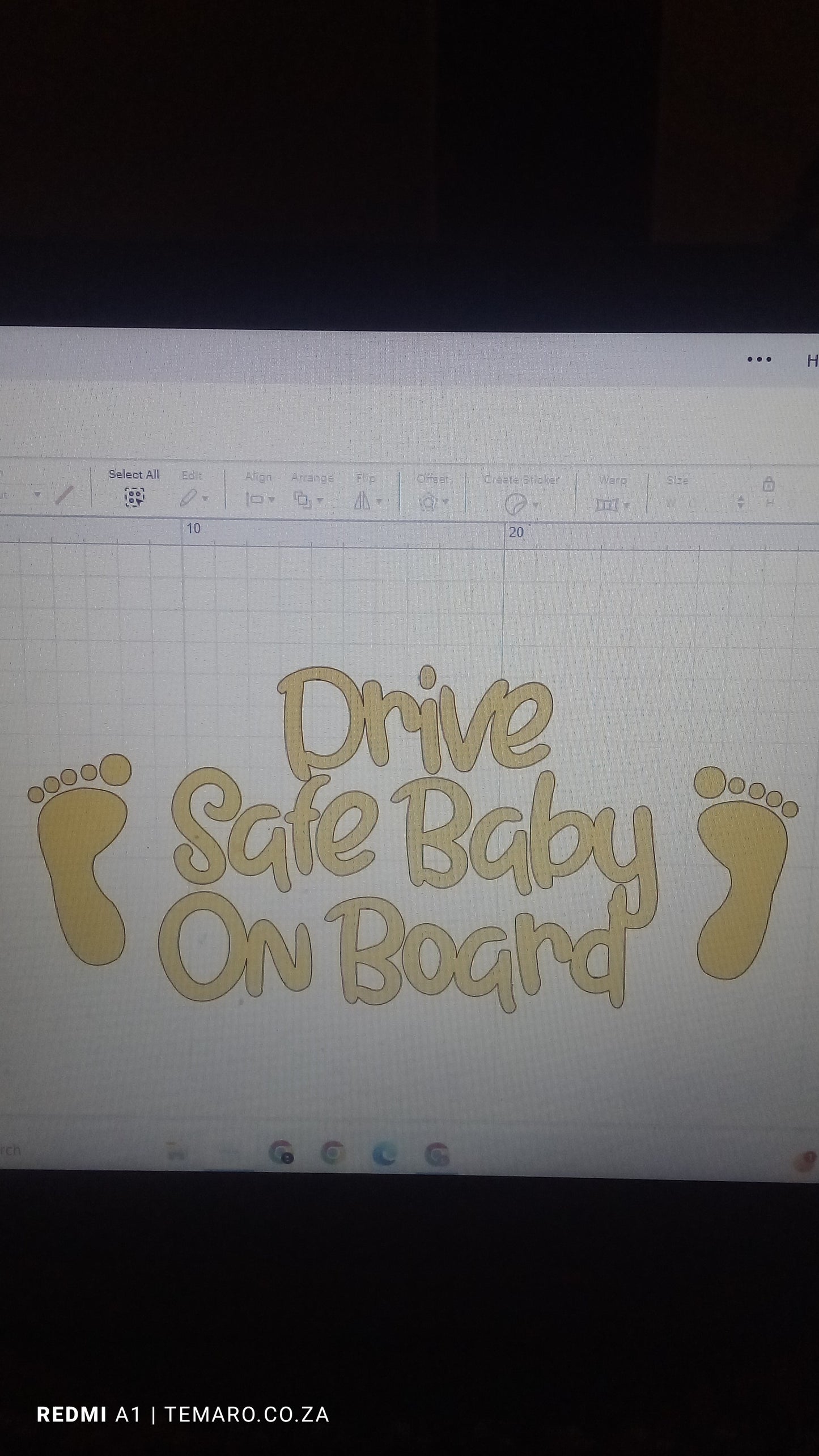 Drive Safe Baby On Board  - Vehicle Decal (24.49X11.43cm)