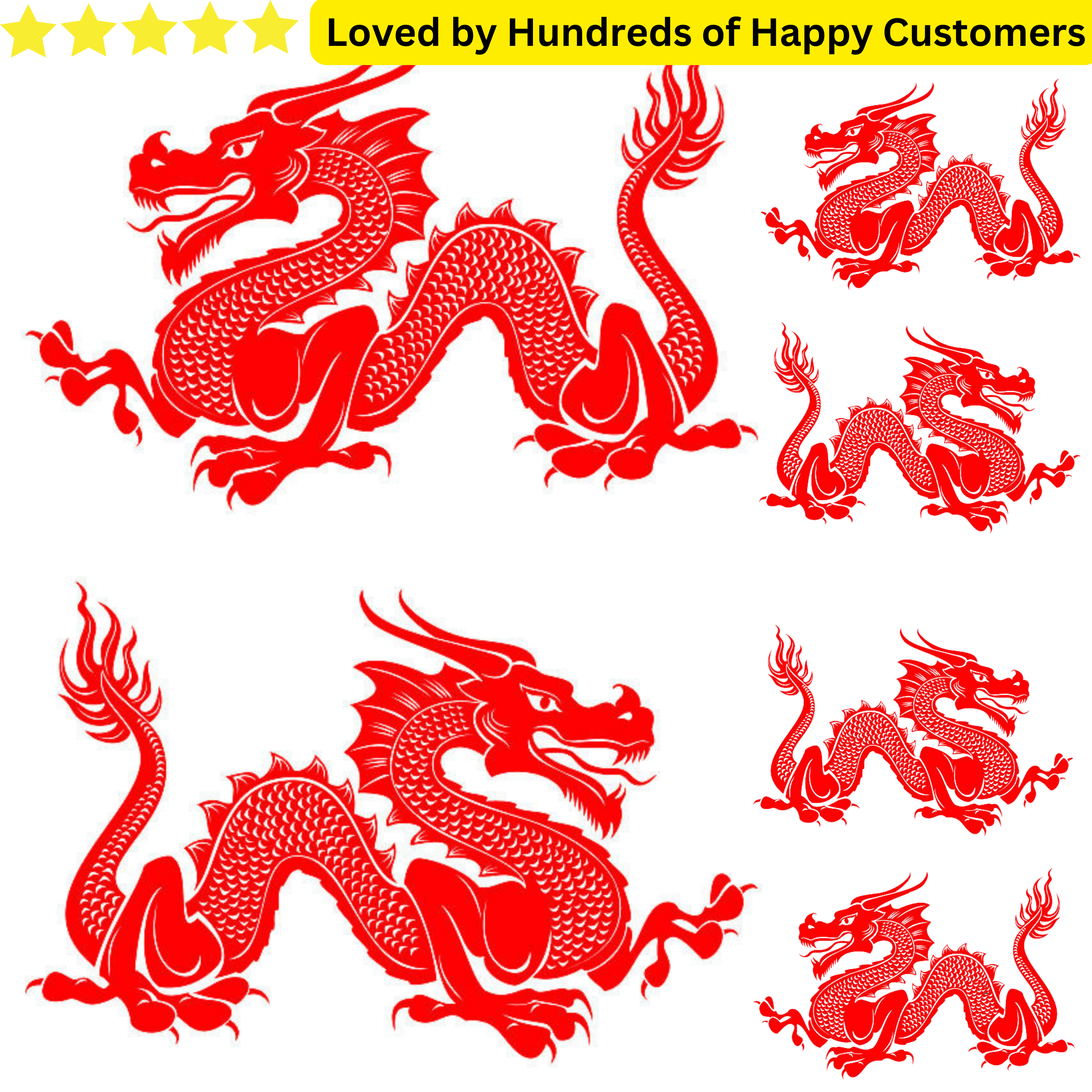 Easy-to-use Red Dragon Temporary Tattoo