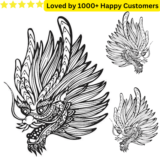 Tribal Dragon Temporary Tattoos