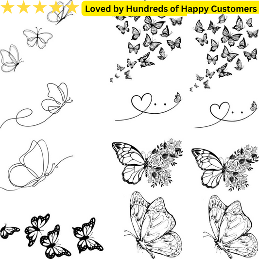Women Tattoo Butterfly  - Stylish Temporary Designs