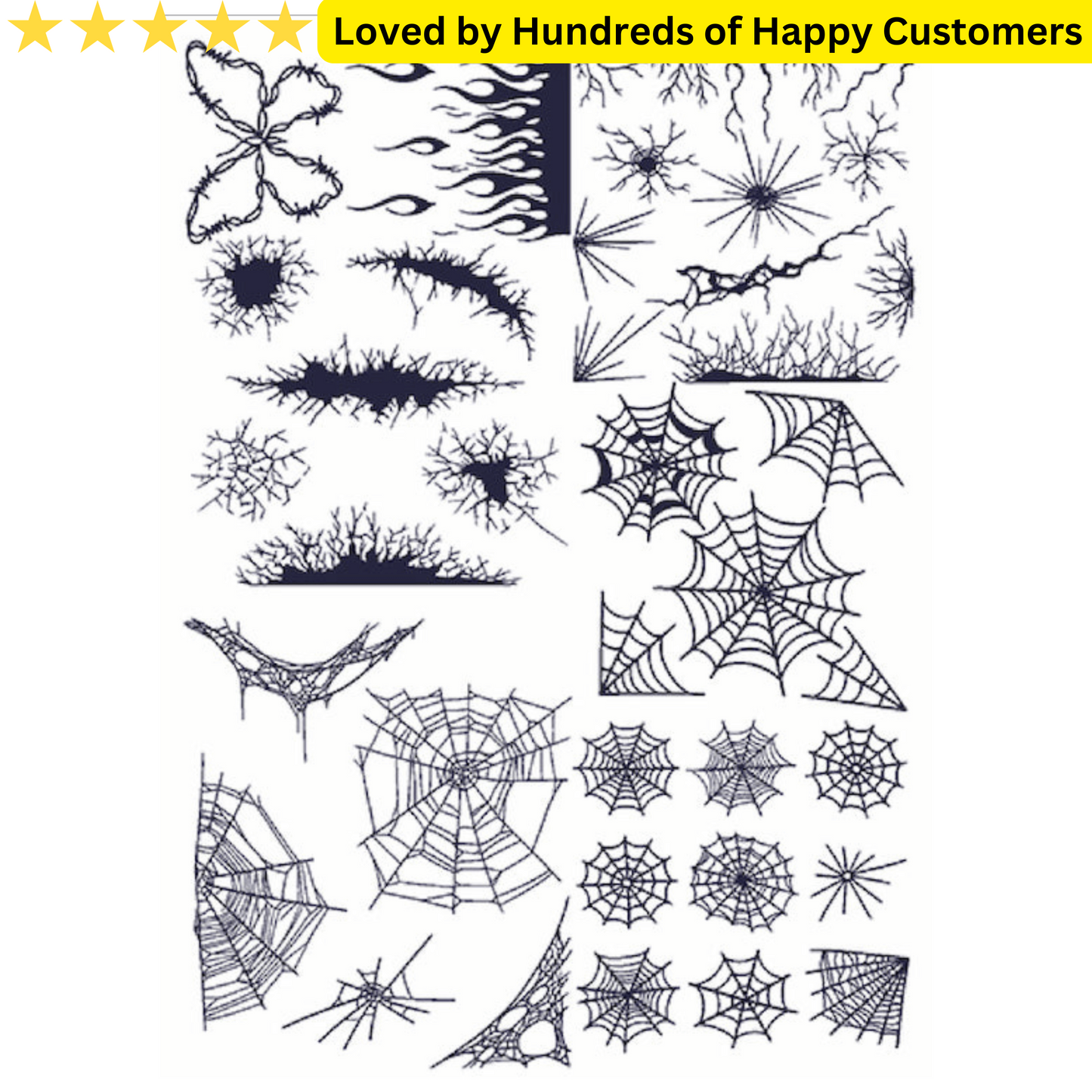 Tattoo Ideas - Halloween Spiders' Webs,Flames and Butterfly