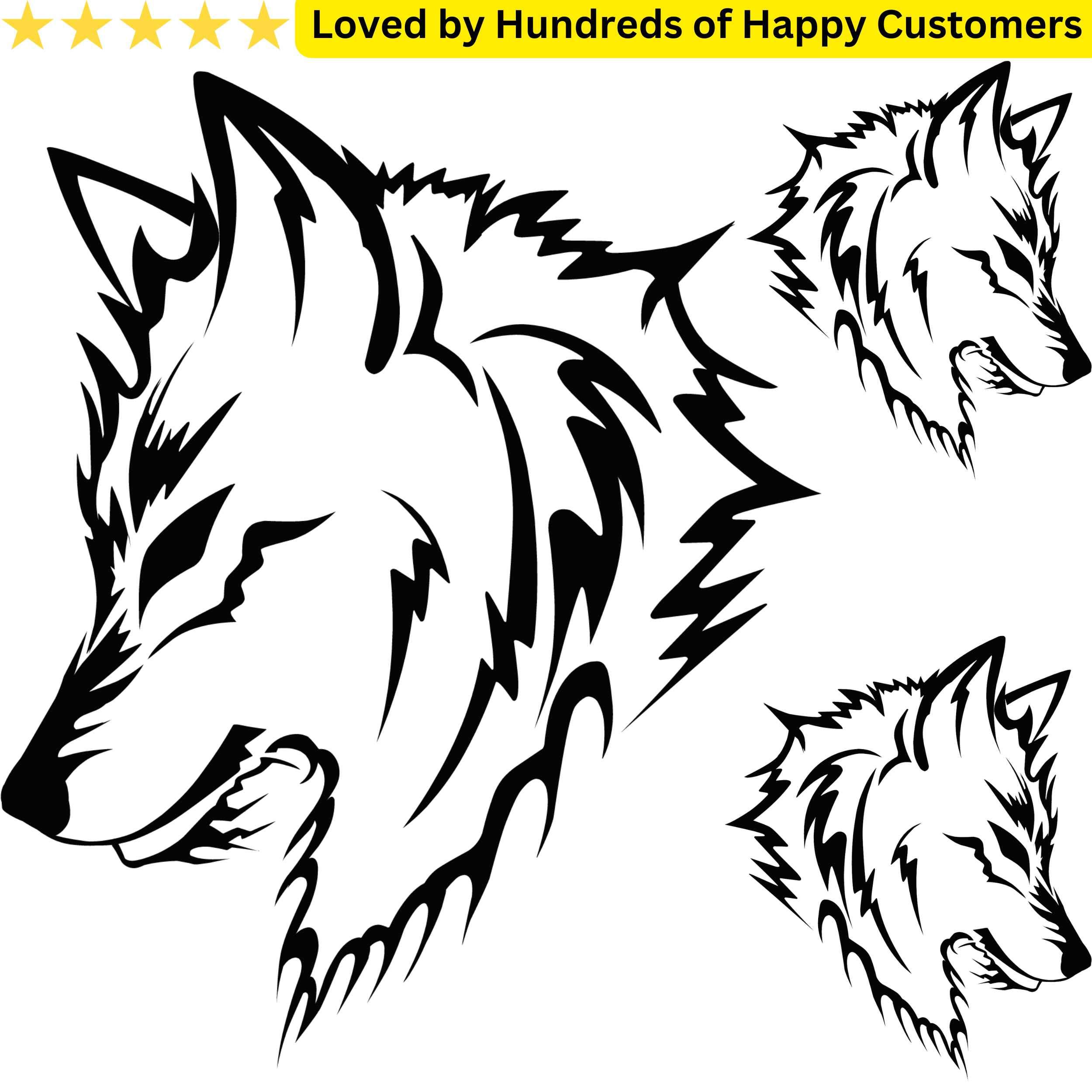Mystical Wolf Tribal Tattoo