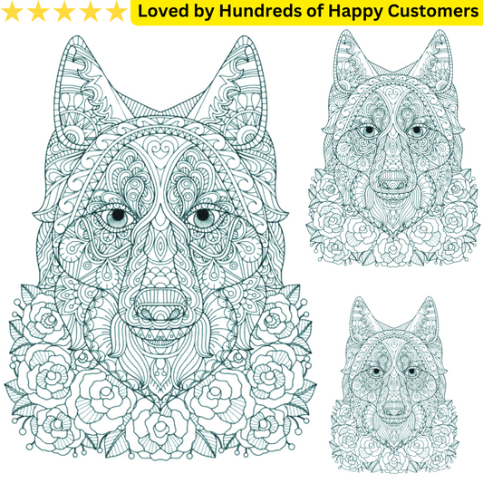Wolf with Tribal Tattoos