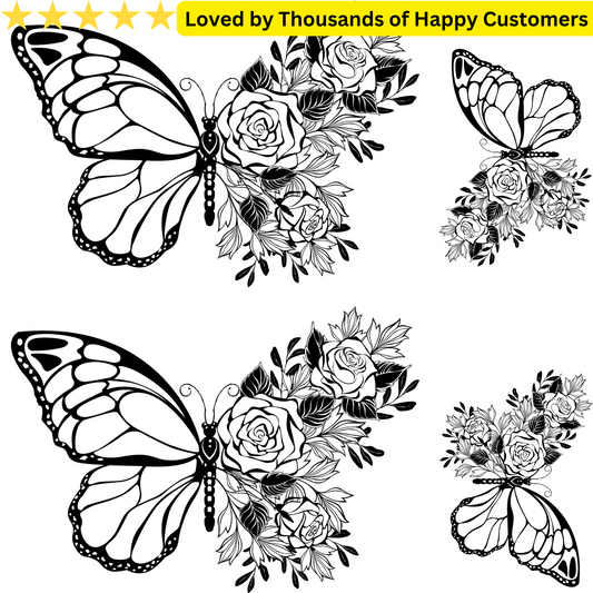Floral Butterfly Tattoo