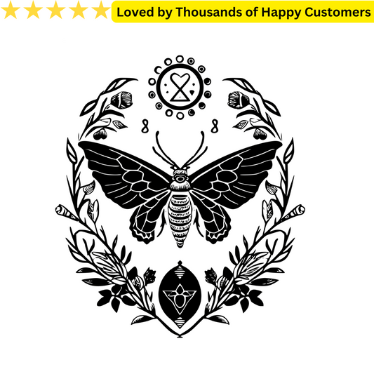 Gothic Butterfly Tattoo Crystal Witch