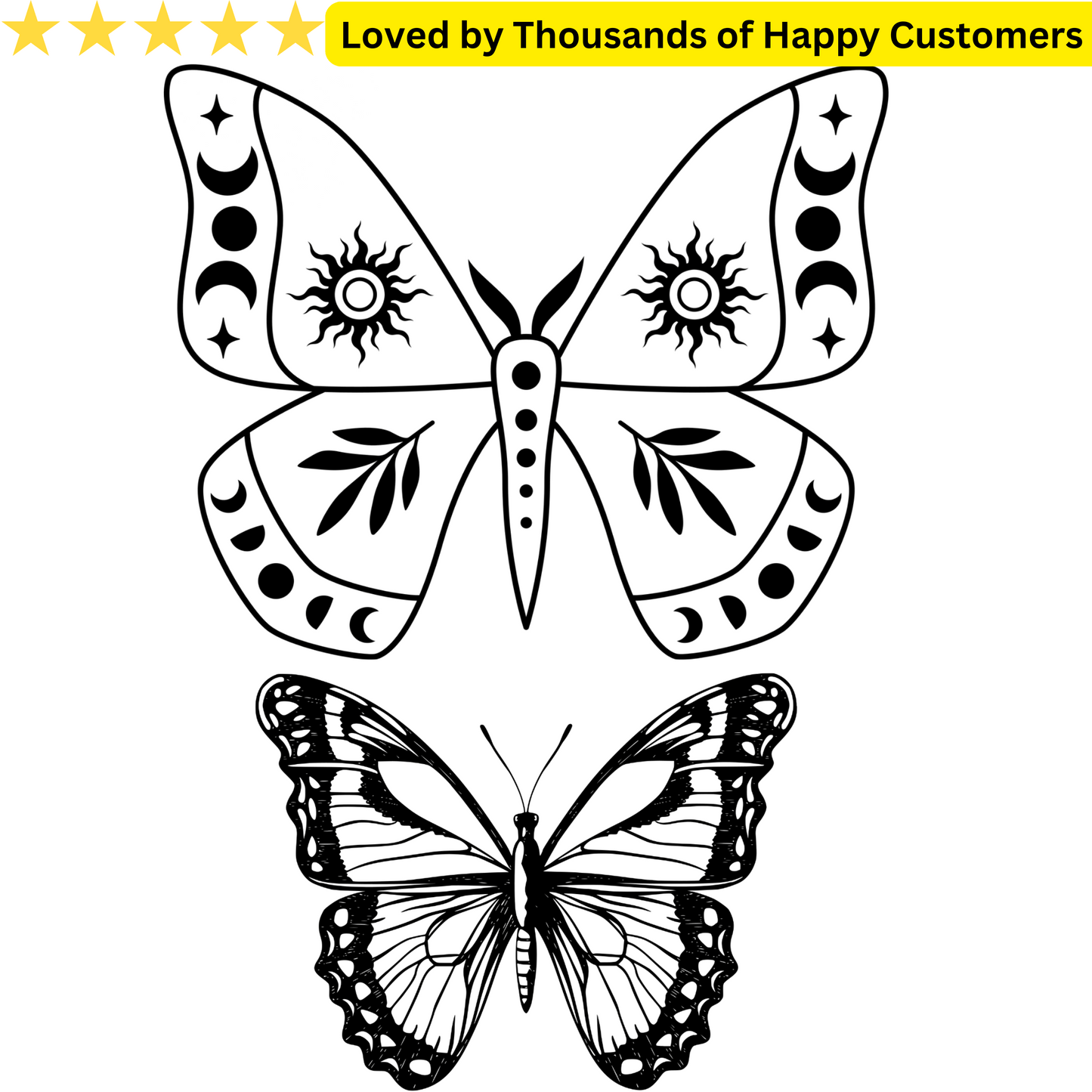 Butterfly Tattoo on Thigh
