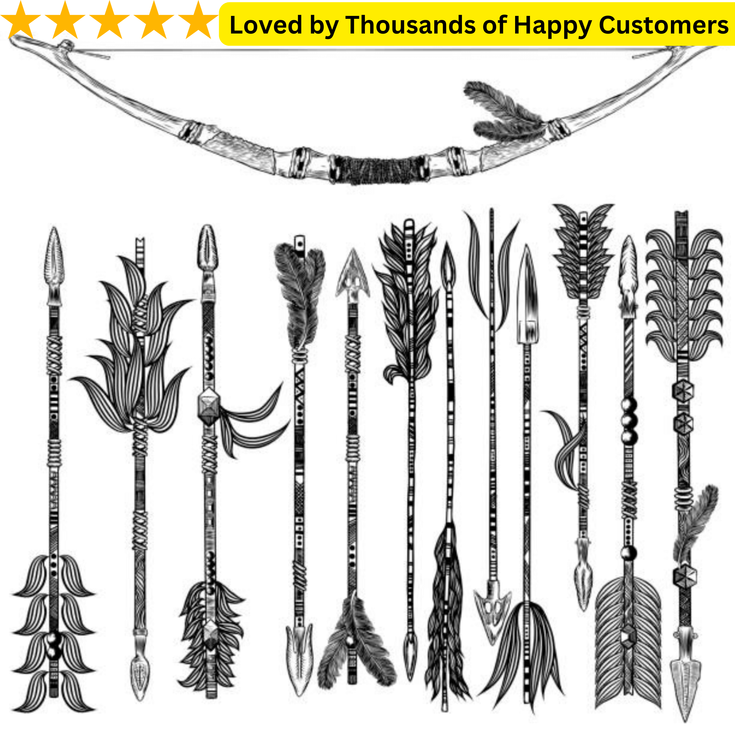 Temp Tattoo - Native Arrows