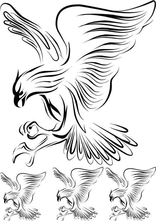 Eagle Temp Tattoo Sleeve Sticker