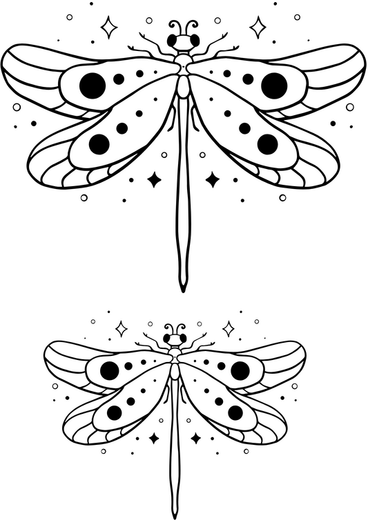 Dragon Fly Temporary Tattoo Stickers