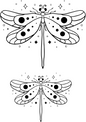 Dragon Fly Temporary Tattoo Stickers