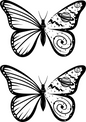 Butterfly Galaxy Temporary Tattoos Neck