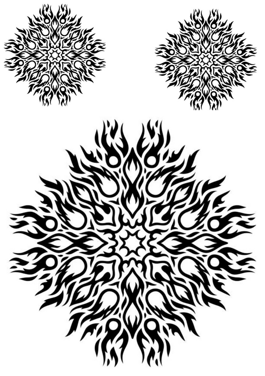 Instant Mandala Design Tattoos - Single Chest