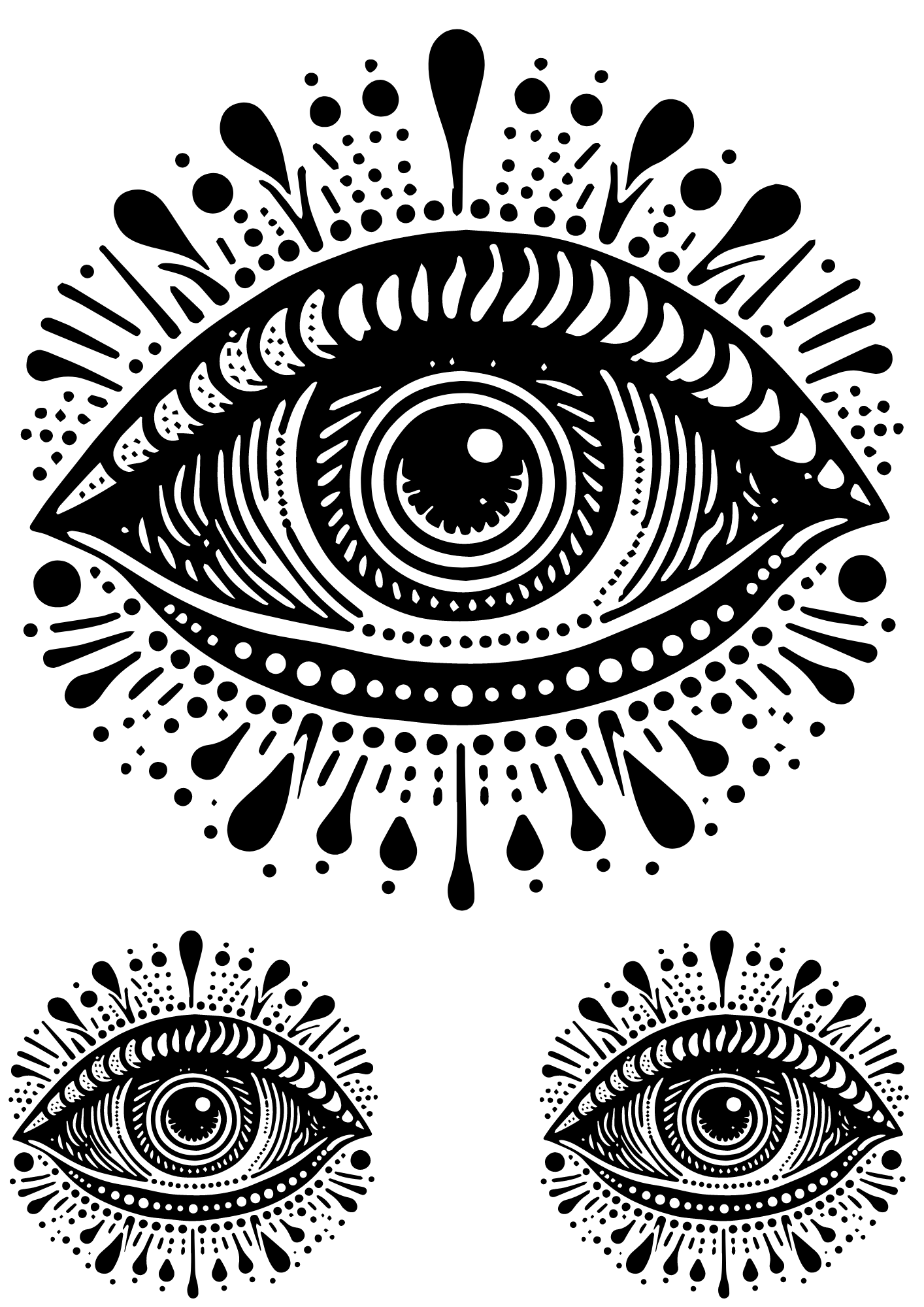 Mandala Tribal Eye - Tattoo Stickers