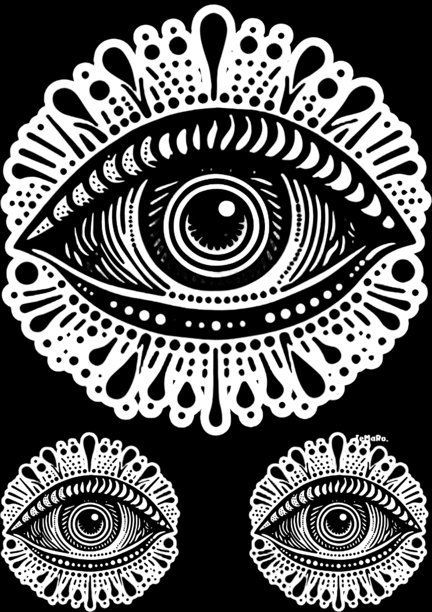 Mandala Tribal Eye - Tattoo Stickers