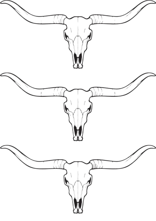 Men Tattoo Design on Leg - Horns