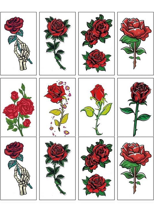 Roses Tattoo Sheet for Ladies