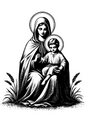 Spirit Tattoos for Men -Saint Mary with Child