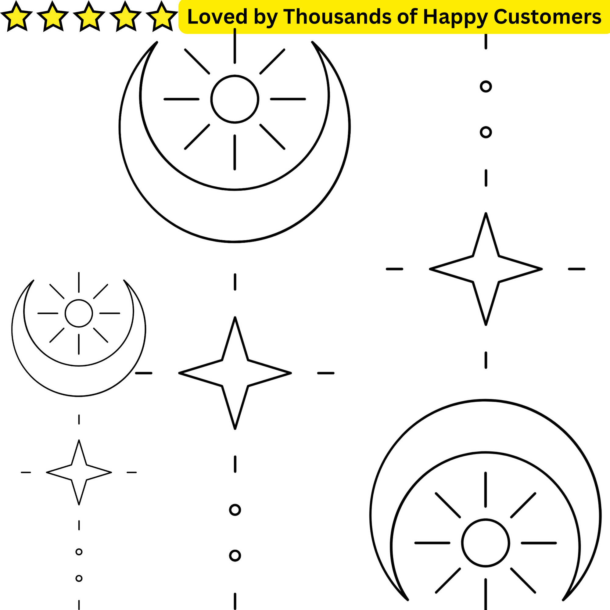 Temporary Celestial Tattoo Sticker