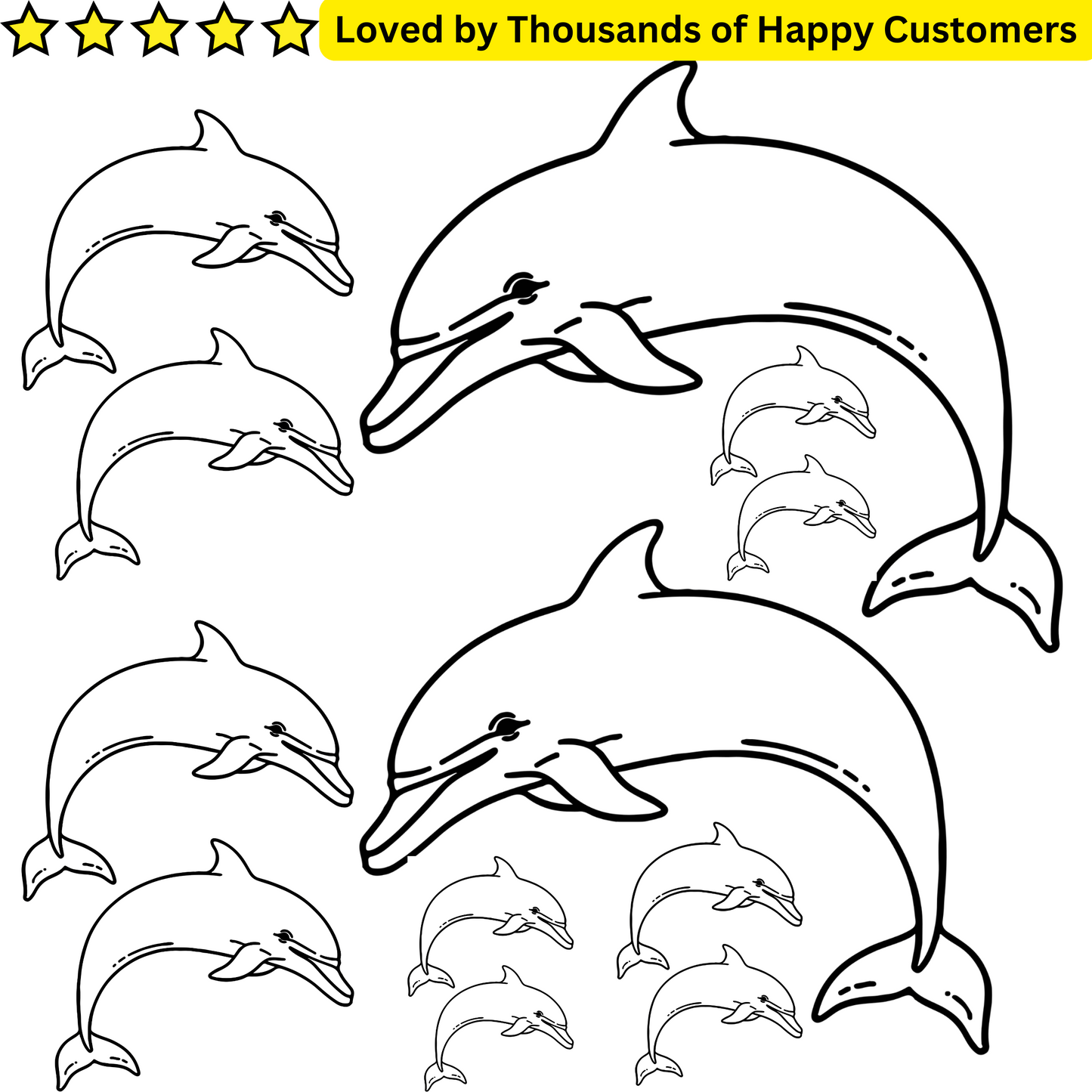 Waterproof Temporary Tattoo Stickers Dolphin