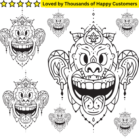 Monkey Tattoo Design Mandala