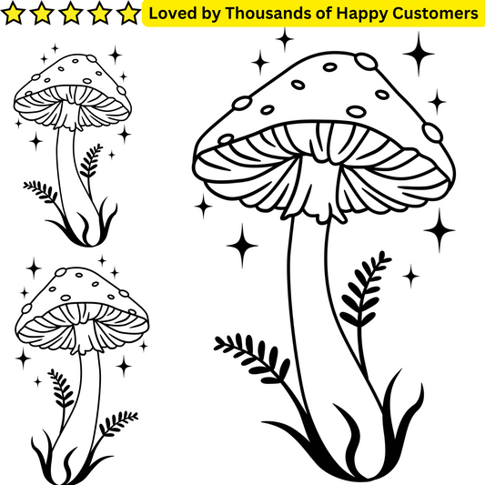 Mushroom Tattoo Sticker