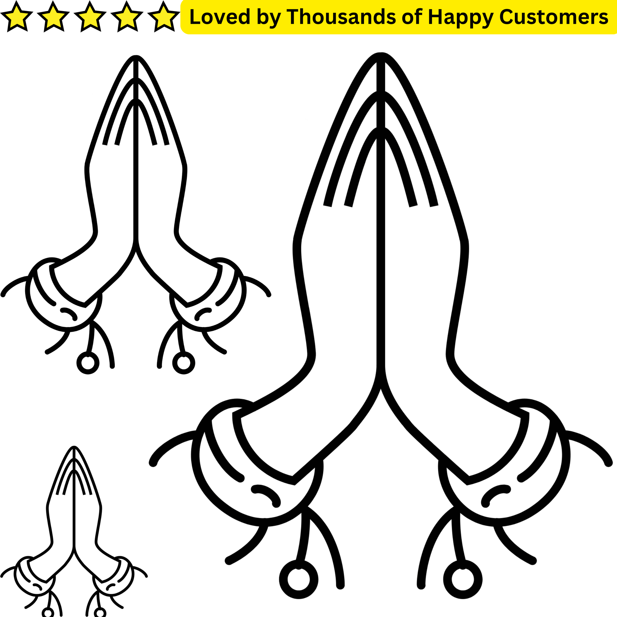 Elegant Namaskara Hands Tattoo