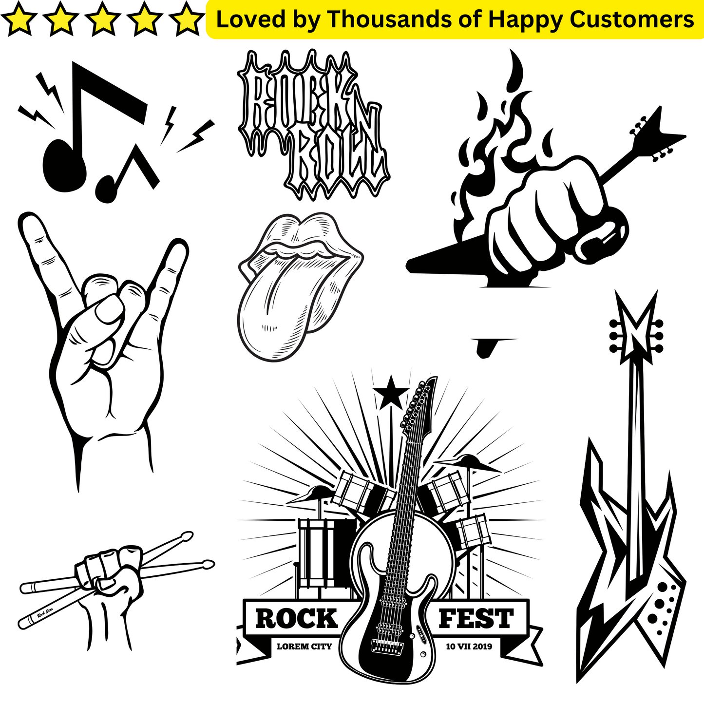 Rock and Roll Themed Tattoos