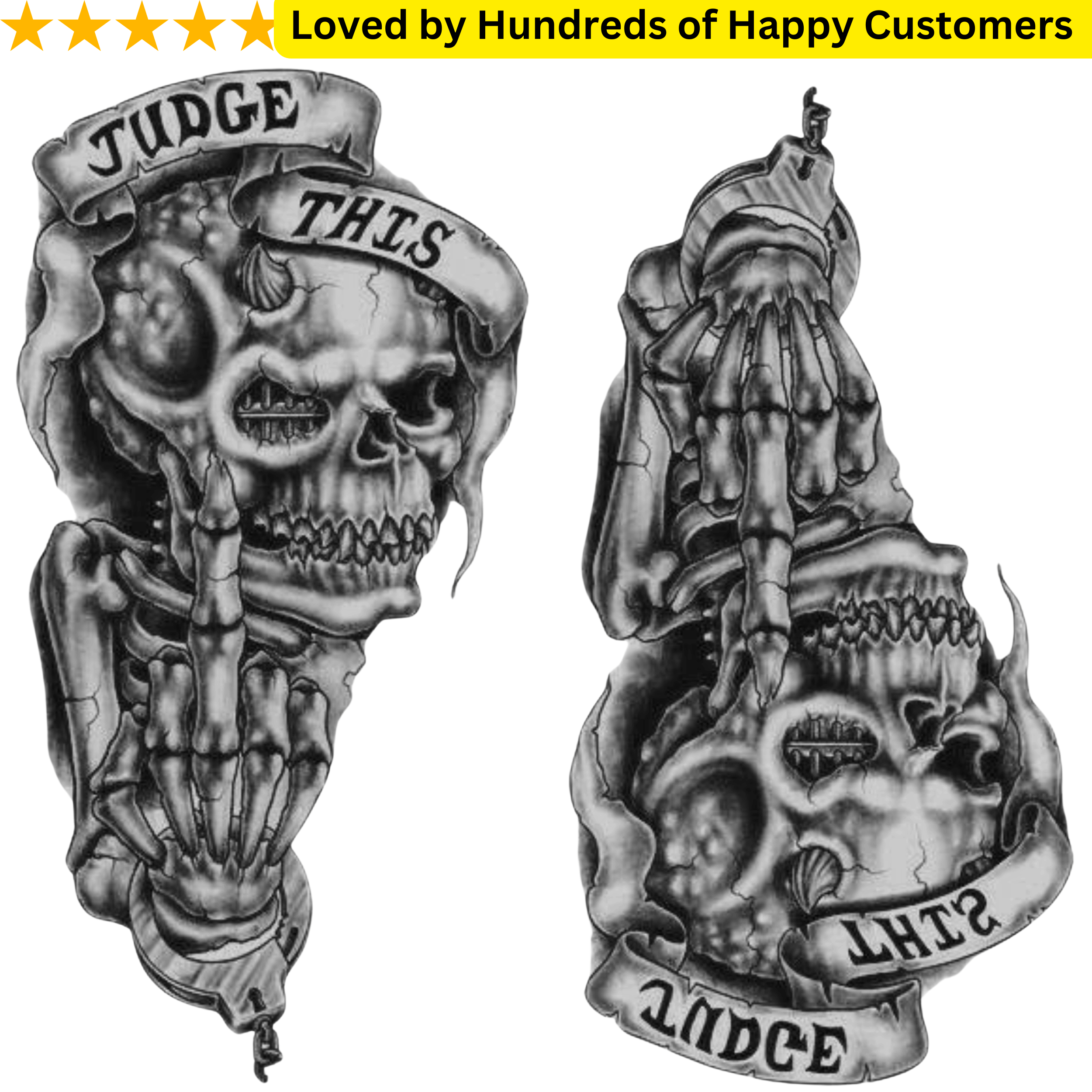 Fake Tattoo - Skull and Skeleton Tattoo