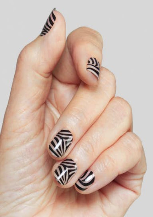 Temporary Nail Tattoos Zebra