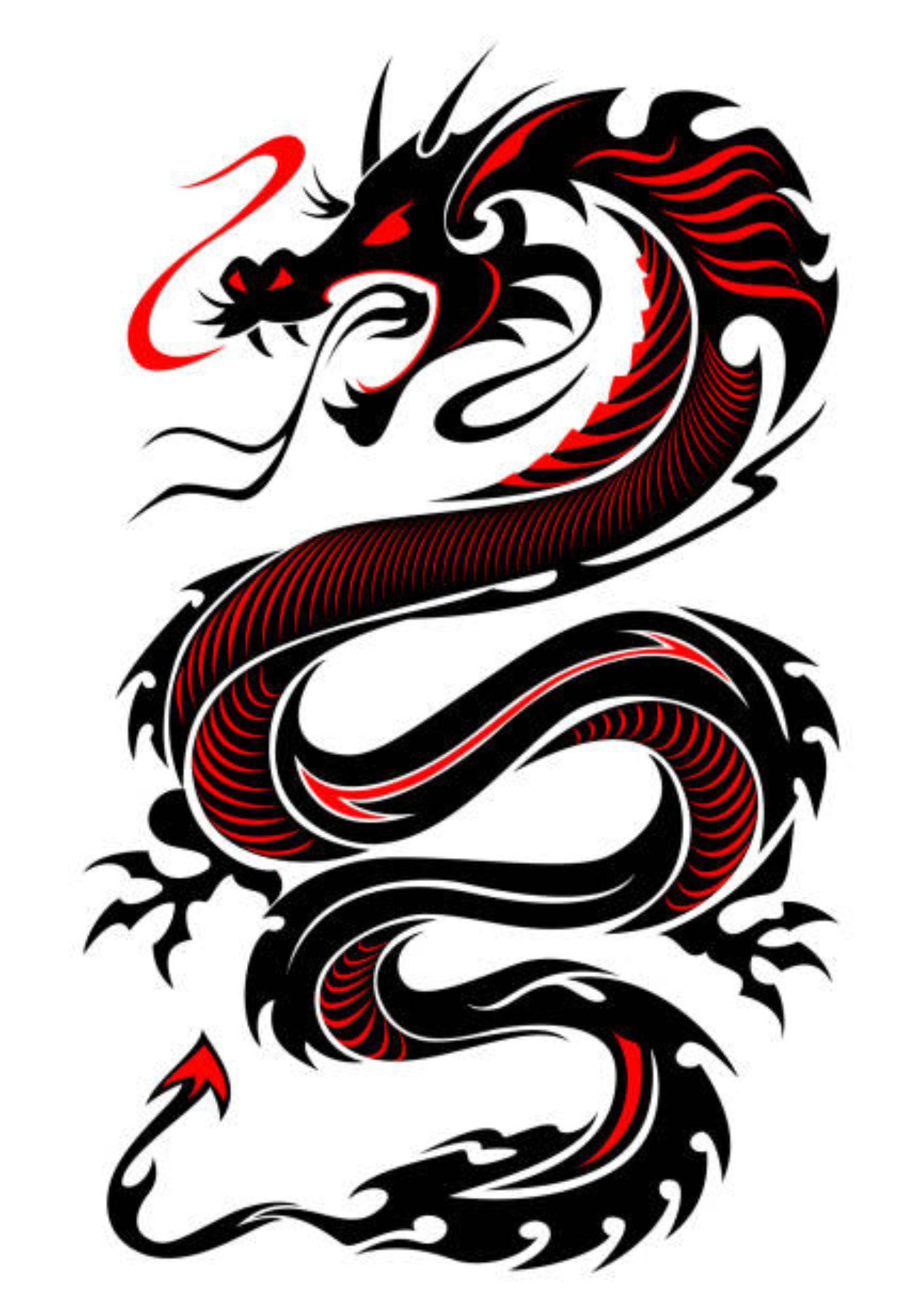 Tribal Tattoo Japanese - Dragon