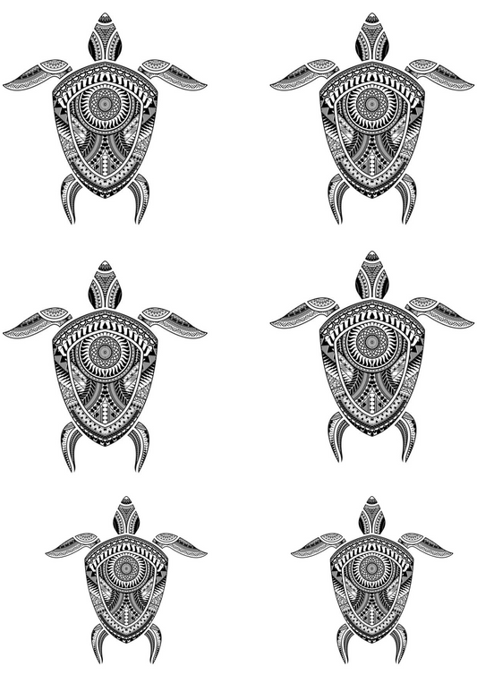 Leg Tattoos - Turtle Tribal