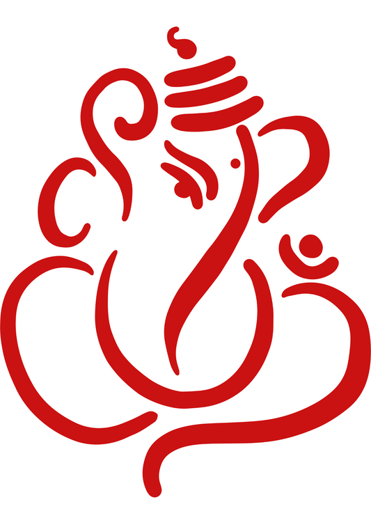 Red Ganesha Vinayagar Tattoo