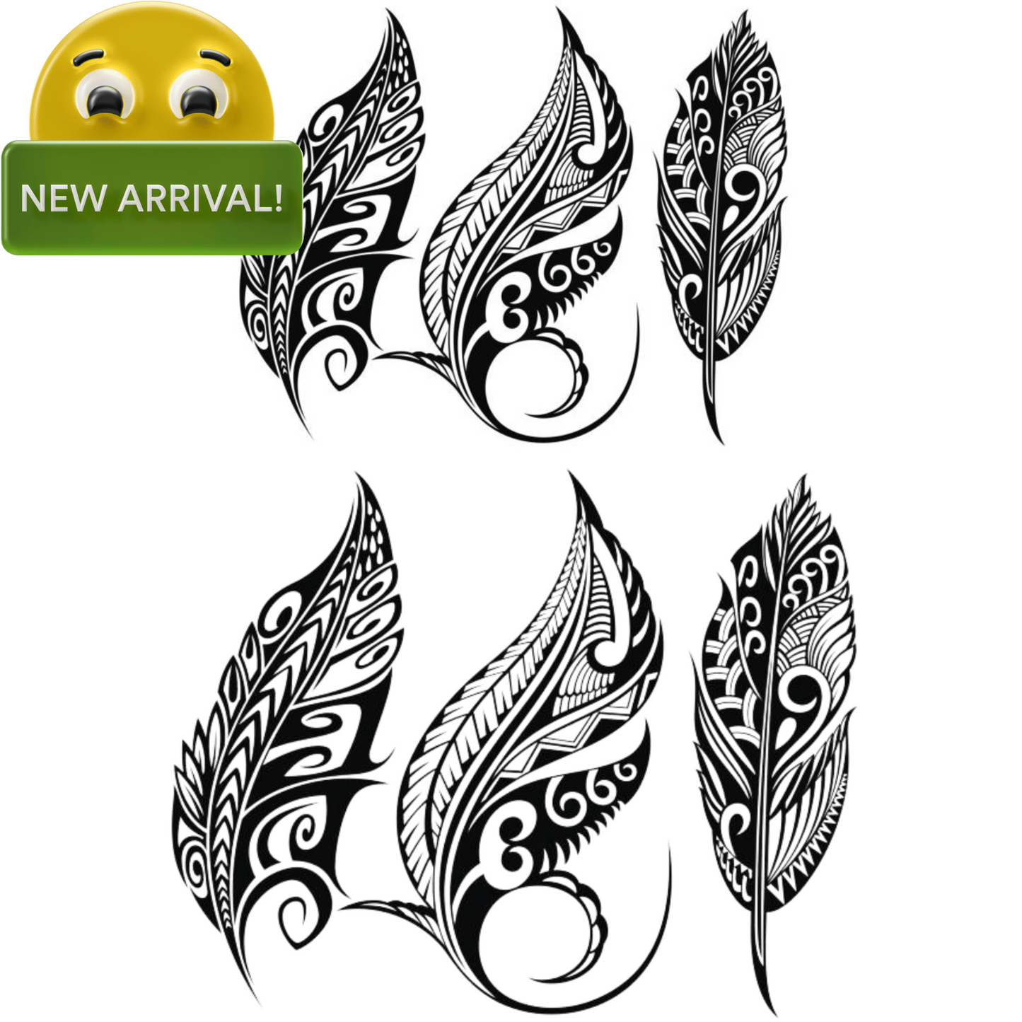 Tattoo Design for Women - Tribal Feathers