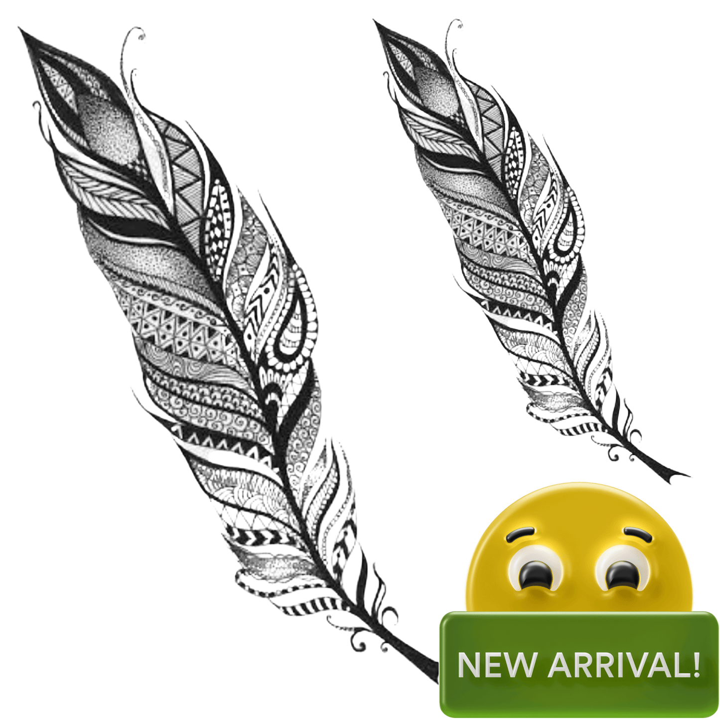 Fake Feather Tattoo Cover Up