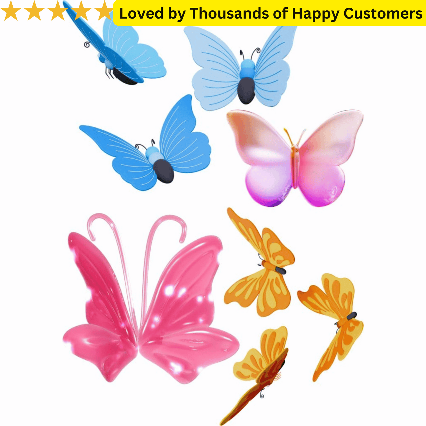 3d Butterfly Tattoo Stickers