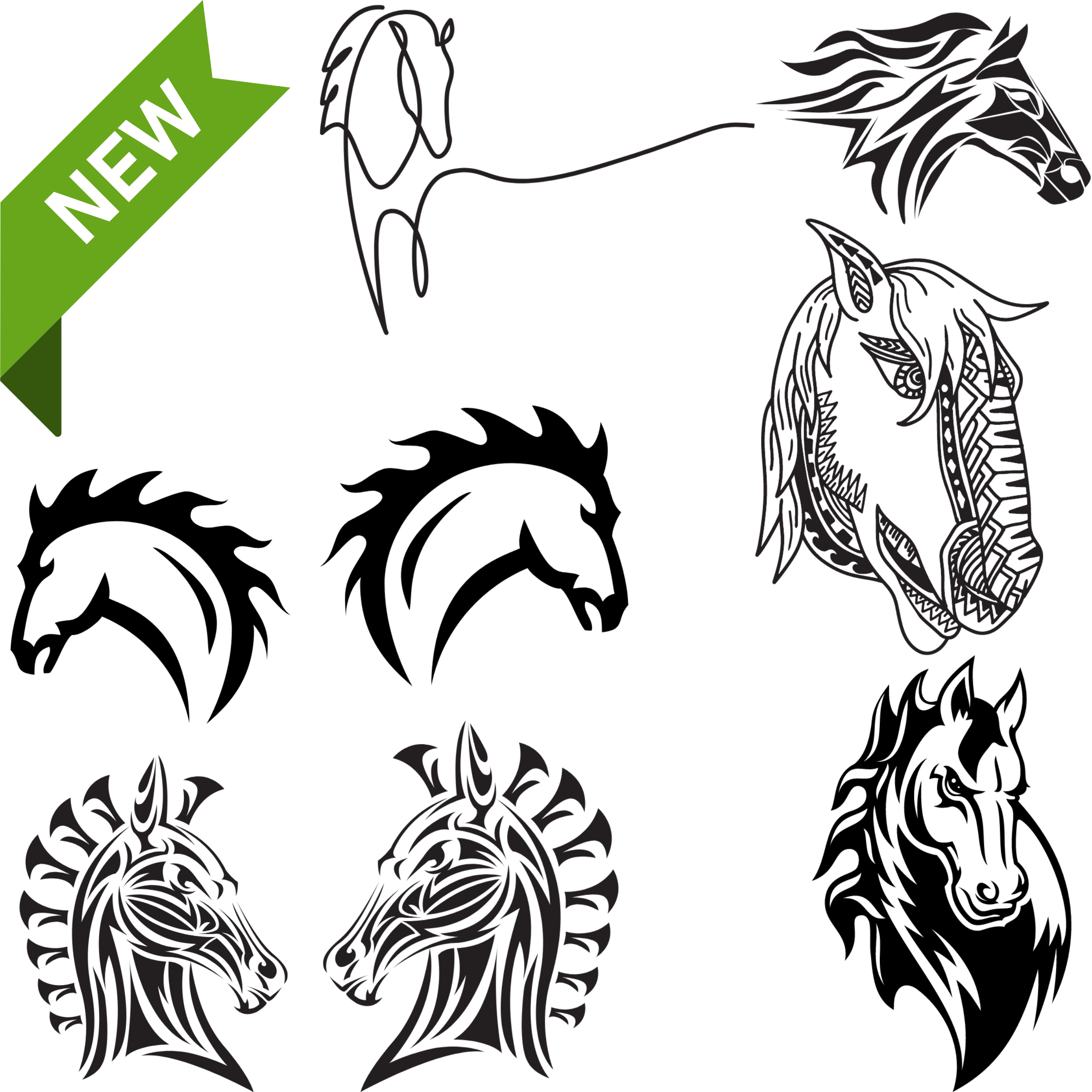Ephemeral Horse Tattoo