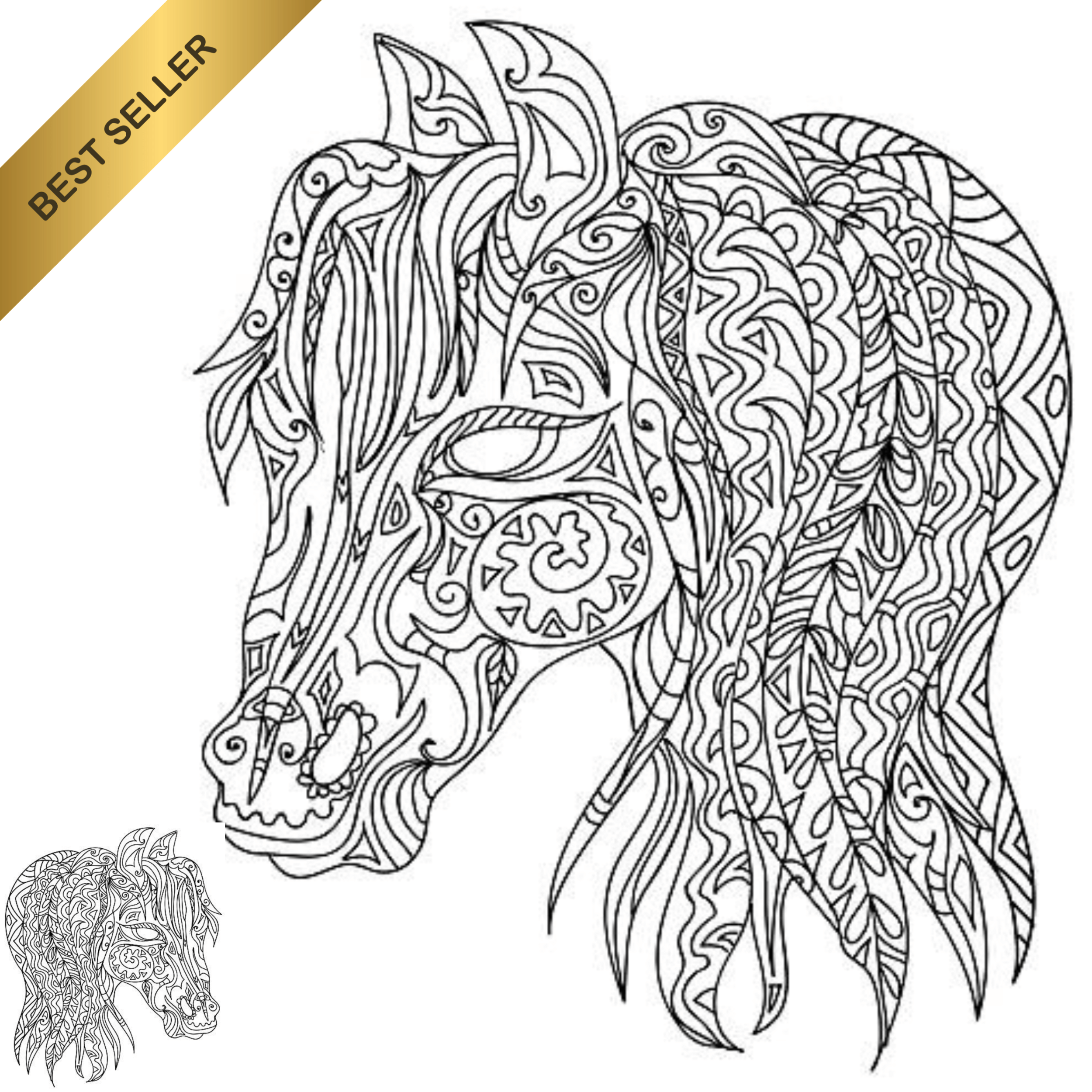 Horse Tribal Tattoo