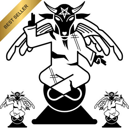 Edgy Baphomet Tattoo Sticker