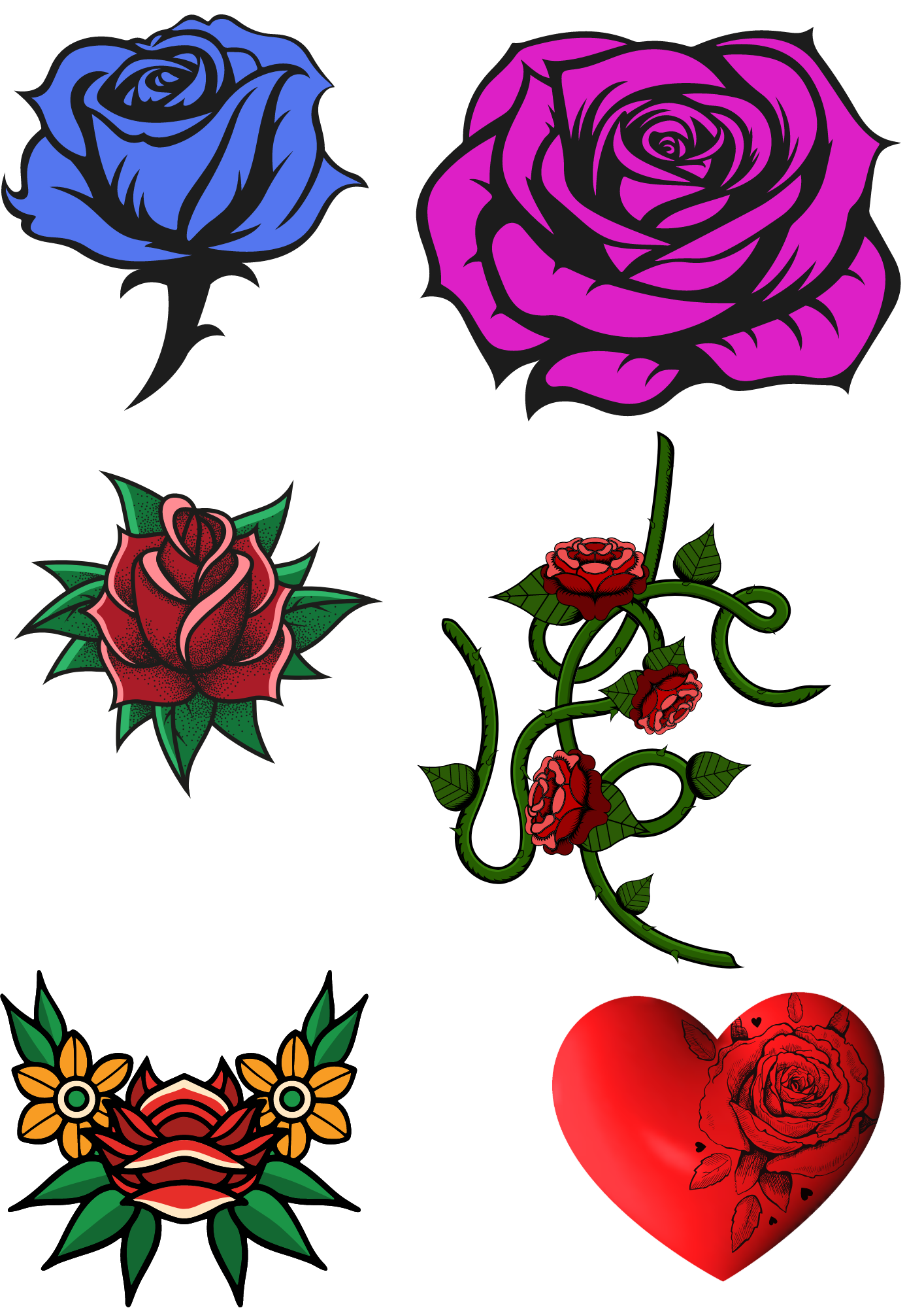 Tattoo Rose Forearm Pack