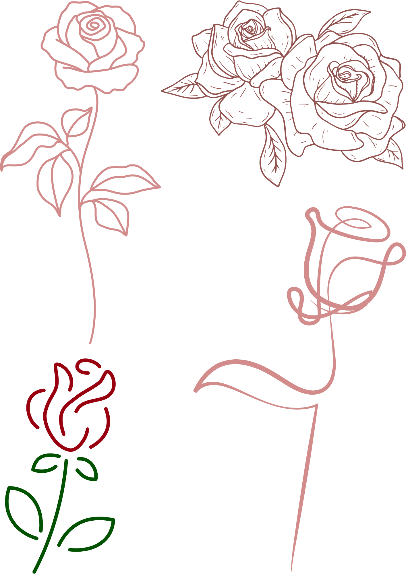 Sticker Tattoo of Roses