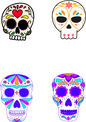 Mexican Skull Tattoo Simple