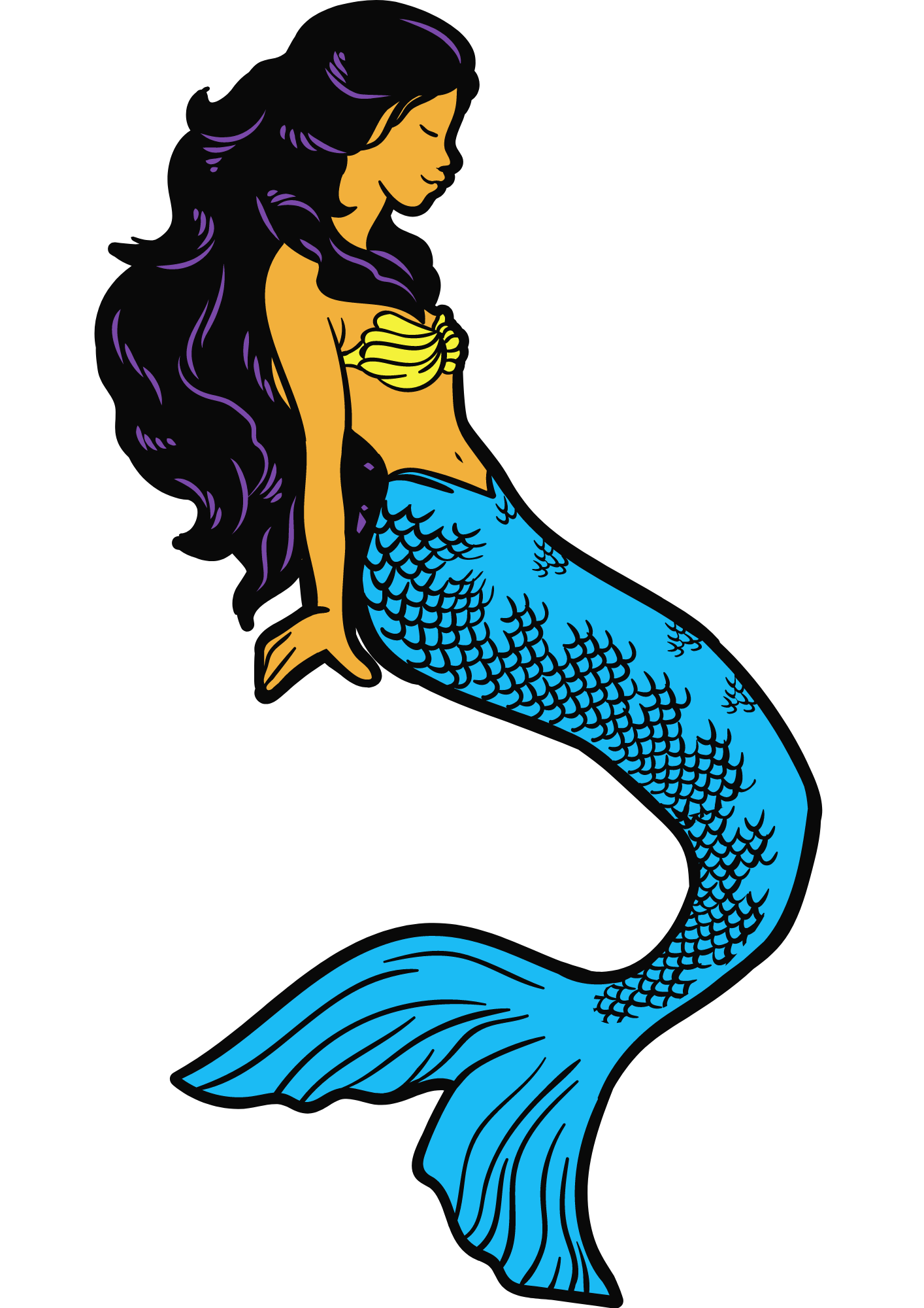 Traditional Tattoo Sticker Mermaid